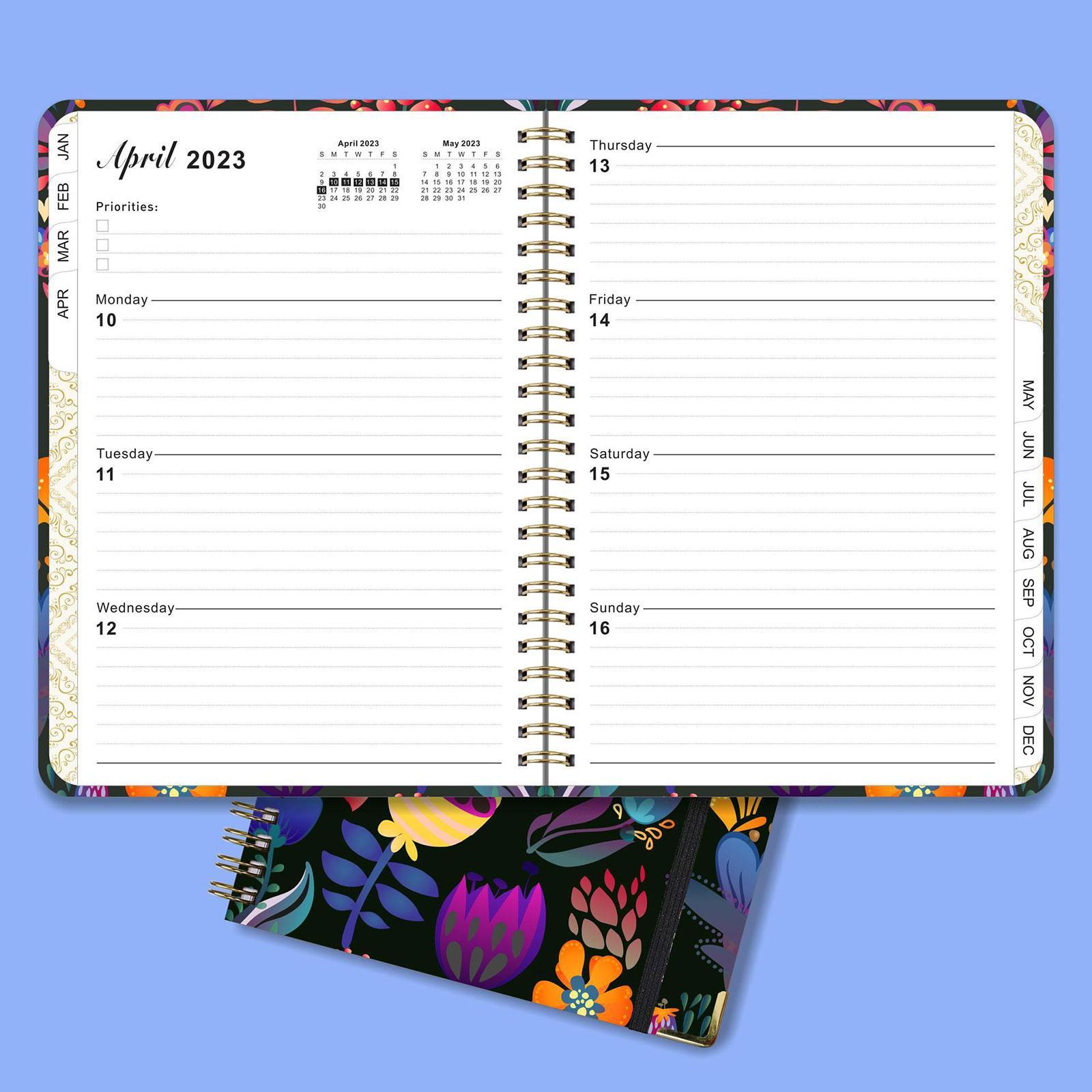 Schedule Planner 71 Page with 2 Bookmarks Agenda 2023 Planner for School