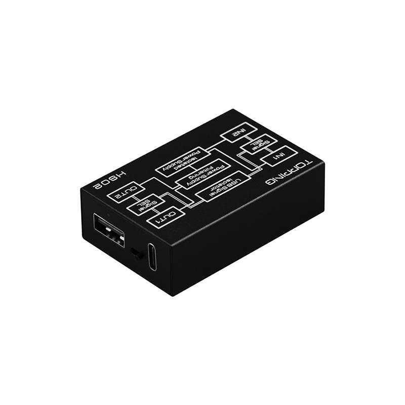 Topping HS02 USB 2.0 Bộ cách ly âm thanh hiệu suất cao Loại C Đầu vào 1500KVRMS PCM32Bit/768KHz DSD512 gốc 0,073ultra Độ trễ thấp