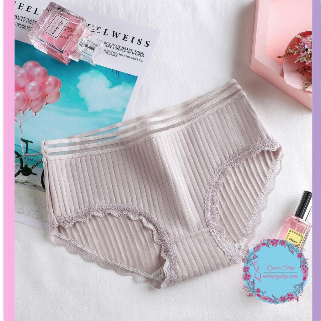 Quần Lót Gân Tăm Viền Ren Siêu Đẹp - quần lót cotton - đồ lót nữ DL108