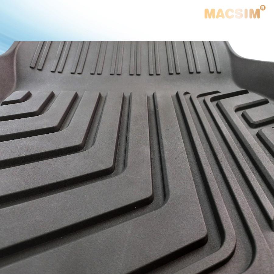 Thảm lót sàn xe ô tô Toyota Highlander 2020 + nhãn hiệu Macsim - chất liệu nhựa TPE đúc khuôn cao cấp - màu đen