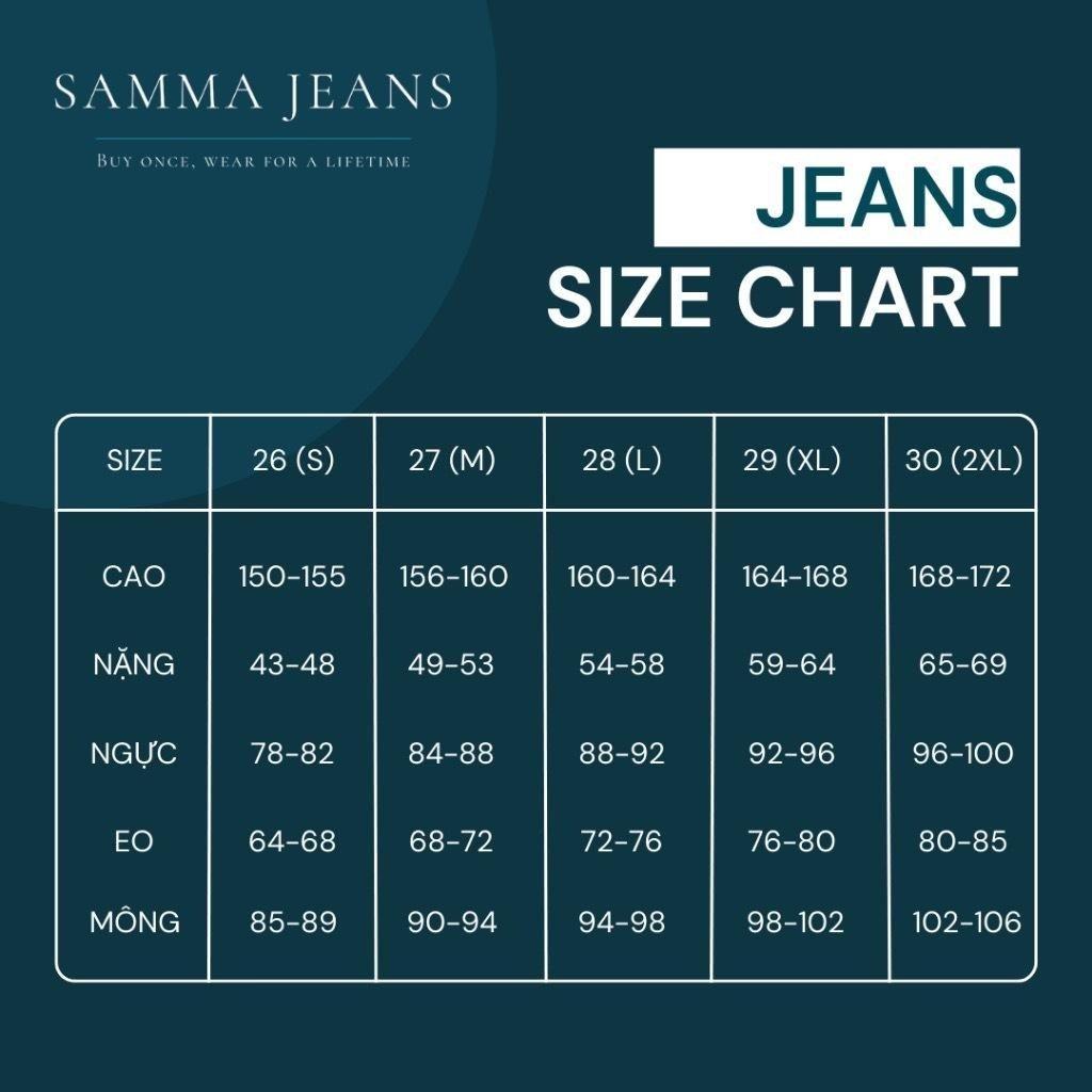 Quần jean nữ Ống Rộng SJP06 Quần bò gấu Bản To, quần bò Baggy nữ phom Suông chất jeans Co Giãn, thương hiệu Samma Jeans - BLUE