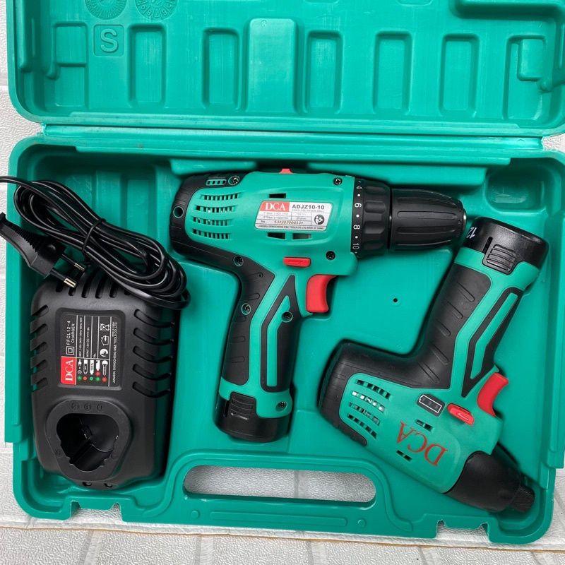 BỘ COMBO MÁY KHOAN VÀ MÁY SIẾT VÍT DÙNG PIN DCA ADKIT01E - HÀNG CHÍNH HÃNG