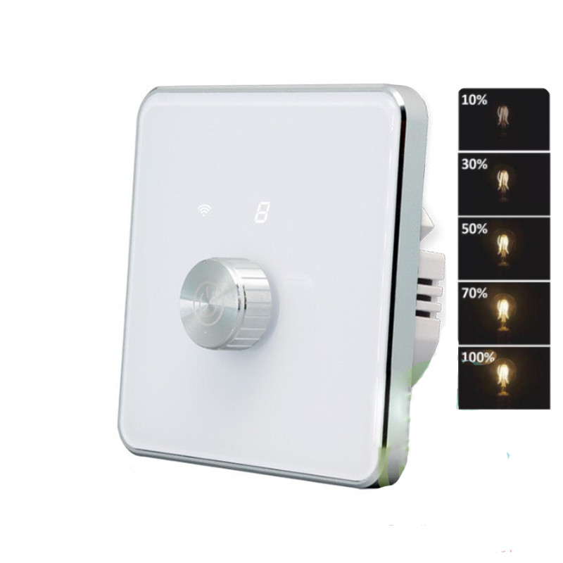 Công Tắc Tăng Giảm Độ Sáng Đèn Dimmer Hình Vuông Wifi Tuya SHP-DM2