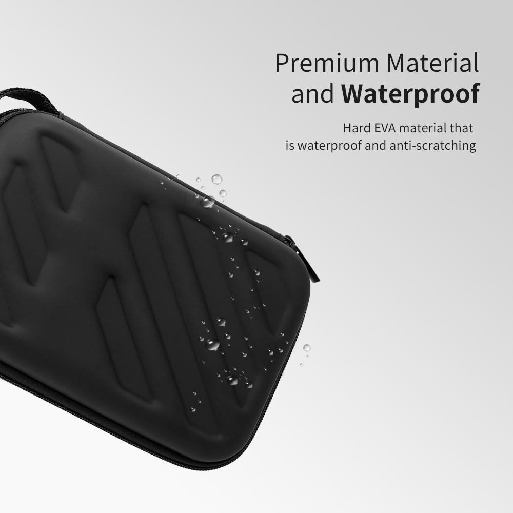 External Hard Drive Disk Case Shockproof EVA Case 2.5in HDD with Mesh Pocket and Soft Inner Fabric Carrying Case for