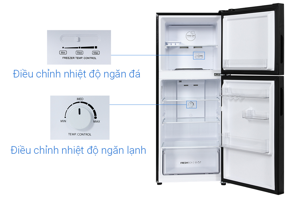 Tủ lạnh Aqua Inverter 189 lít AQR-T220FA(FB) - Hàng chính hãng - Giao HCM và 1 số tỉnh thành