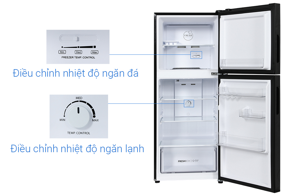 Tủ lạnh Aqua Inverter 189 lít AQR-T220FA - Hàng chính hãng - Giao HCM và 1 số tỉnh thành