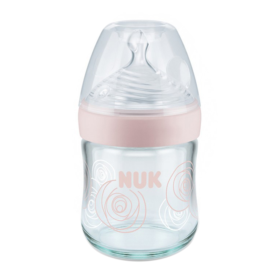 Bình Sữa NUK Thủy Tinh Nature Sense (120ml) Núm Ti Silicone S1 (Size M) NU21501