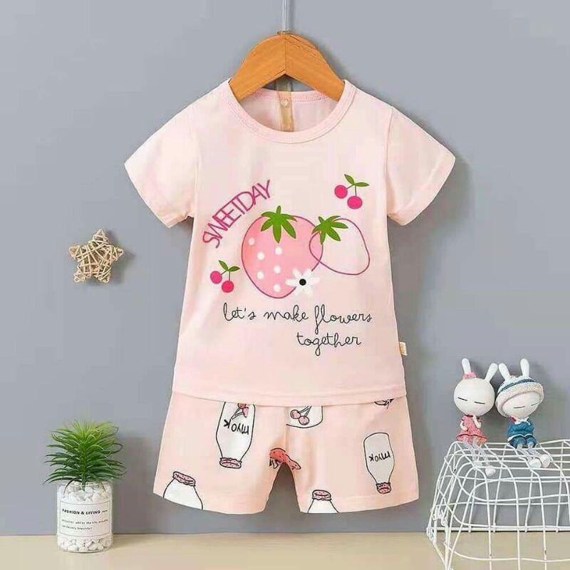 Set bộ cotton ngắn cho bé trai hoạ tiết khủng long đáng yêu, chất zip quảng châu xịn mát