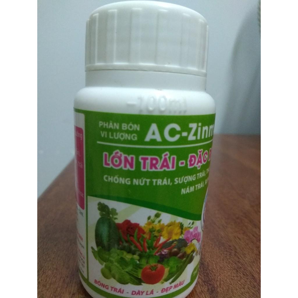 PHÂN BÓN VI LƯỢNG AC -ZINMAC lớn trái đặc ruột - 100ml