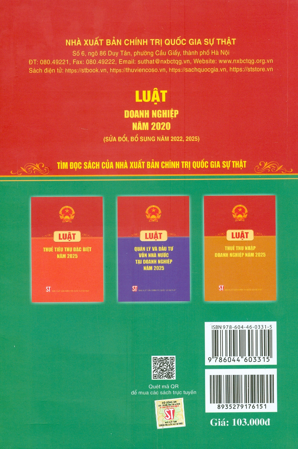 Luật Doanh Nghiệp Năm 2020 (Sửa Đổi, Bổ Sung Năm 2022, 2025)