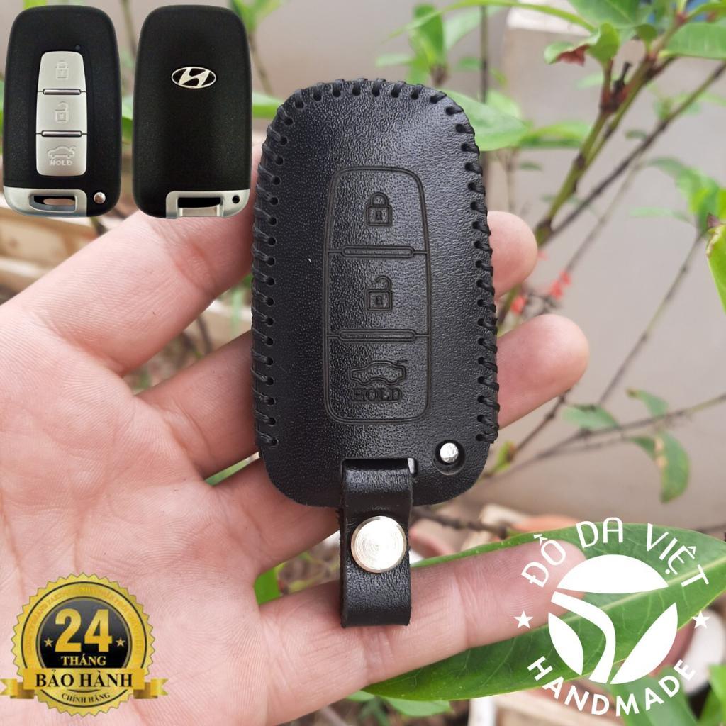 Bao Da Chìa Khoá ô tô Hyundai Sonata, Tucson, Santafe, Genesis, i30, Elantra, Veloster. da bò thật