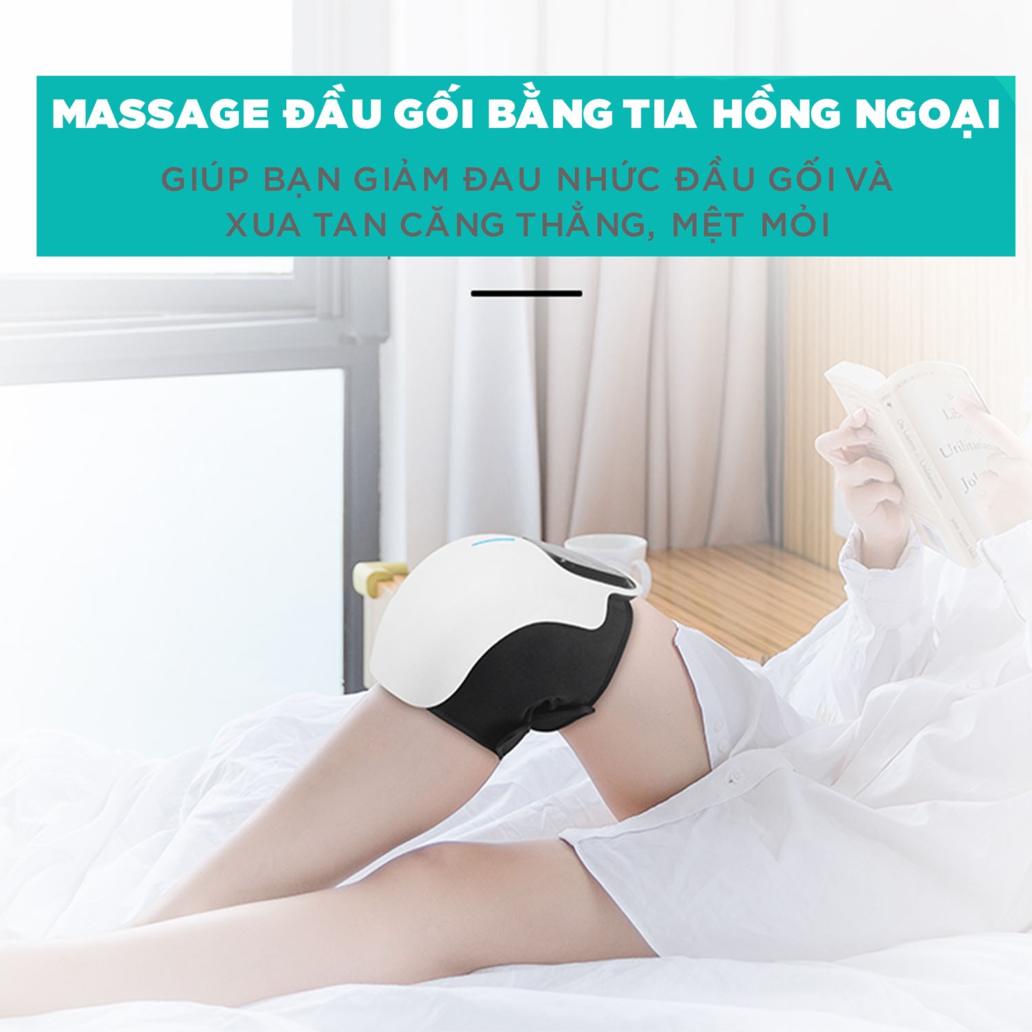 Máy massage đầu gối áp suất khí và tạo nóng chính hãng MZ-669C - máy massage các khớp gối cao cấp