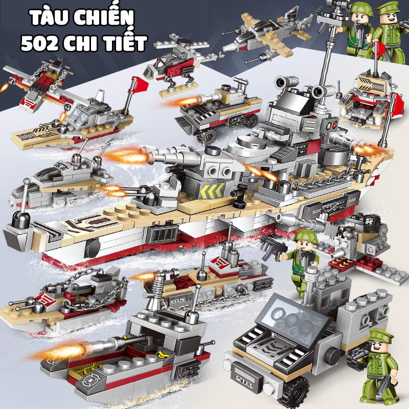 Đồ chơi lắp ráp dạng Tàu chiến 550 chi tiết - 33 cách chơi - TC 550 chi tiết