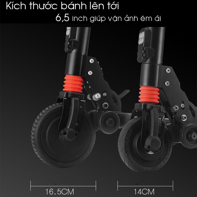 Xe Scooter điện xếp gọn KYS8 không yên ,10km/lần sạc, tải 100kg