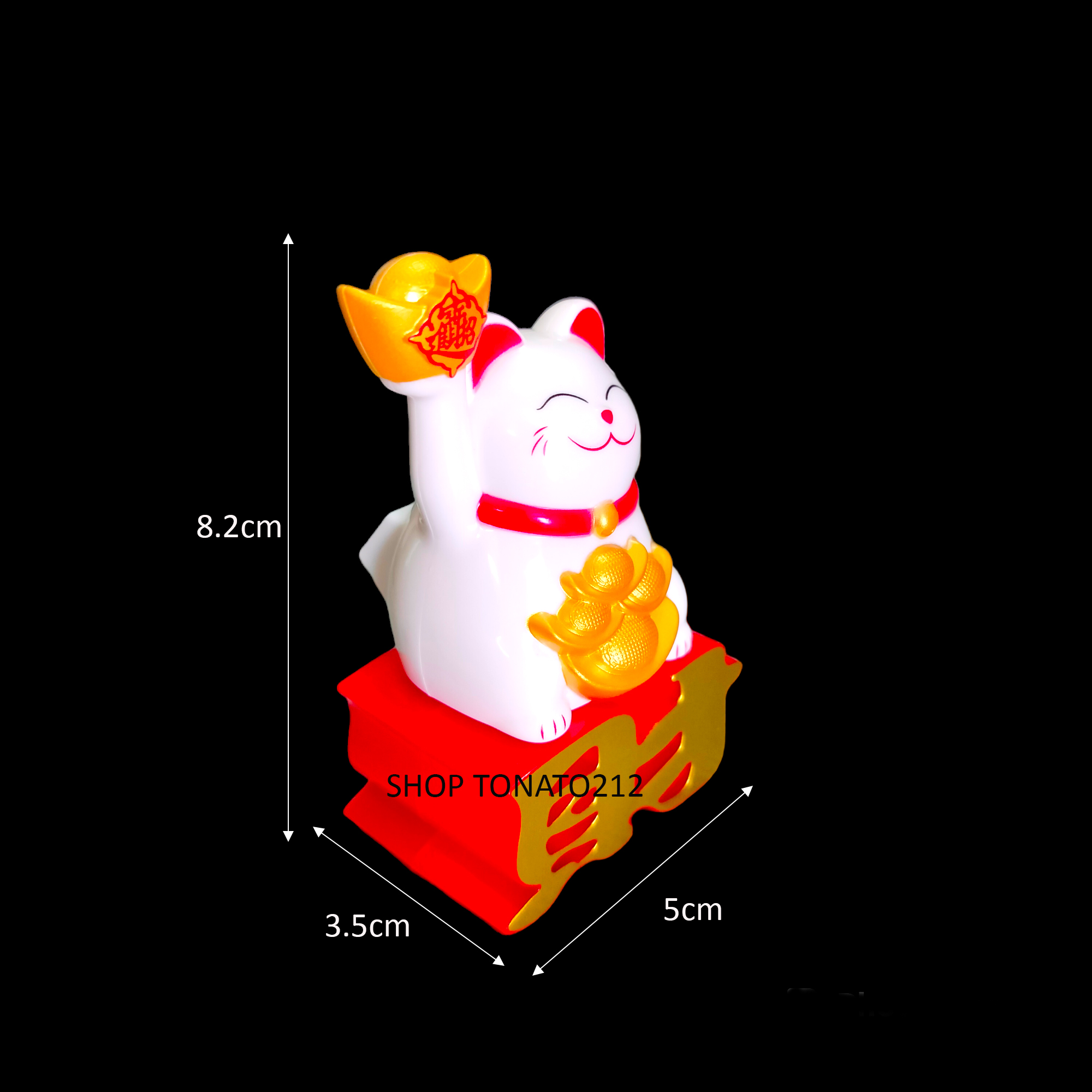 MÈO THẦN TÀI, MÈO MAY MẮN MANEKI NEKO VẪY TAY NĂNG LƯỢNG MẶT TRỜI PHONG THỦY CHIÊU TÀI