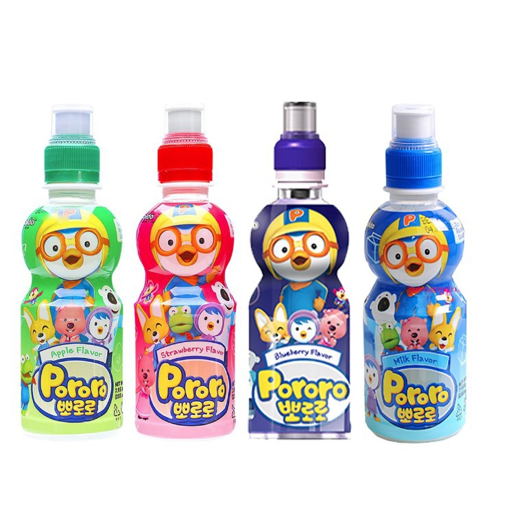 Combo 10 chai mix vị Nước trái cây Pororo HQ 235ml