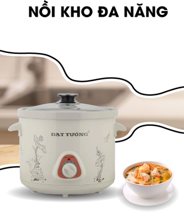 Nồi Kho Đa Năng Sứ Đạt Tường DTSC-4.5S 4,5L - Hàng Chính Hãng