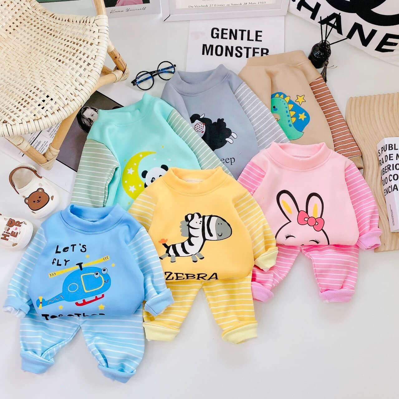 Set bộ nỉ bông cho bé