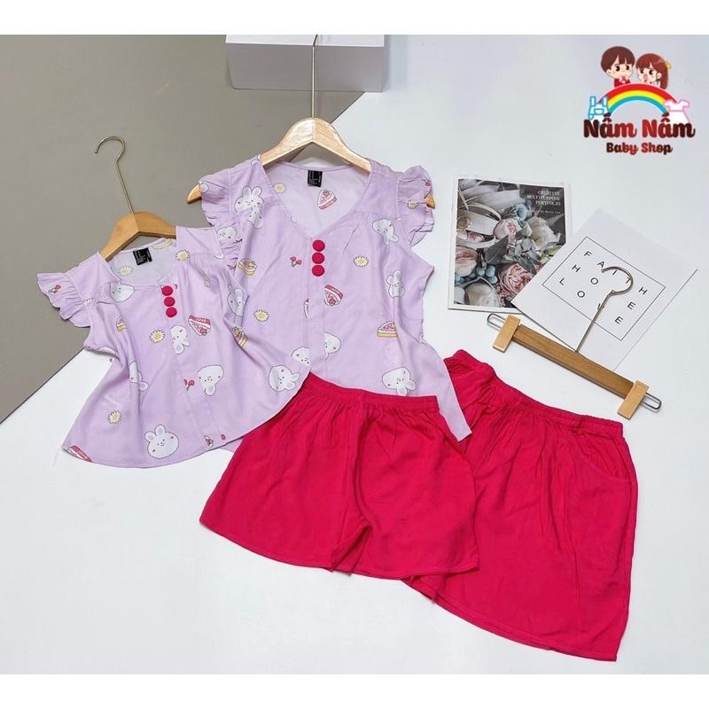 Set đồ đôi mẹ và bé chất lanh