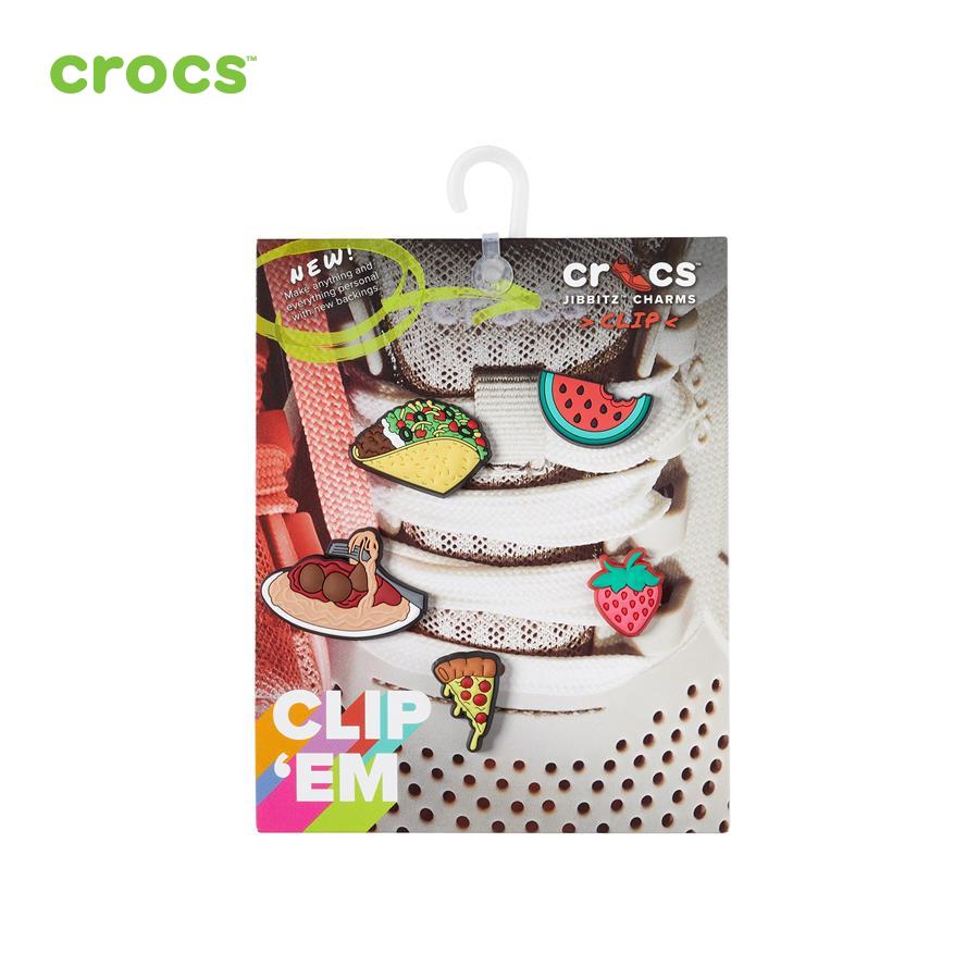 Huy hiệu jibbitz unisex Crocs JB All the Food Lace Backer