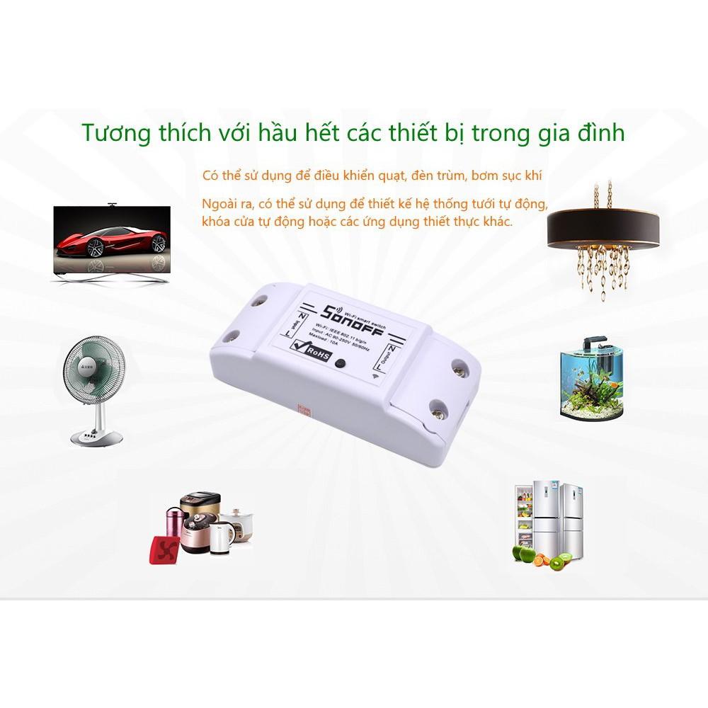 Công Tắc Sonoff Basic R2 Điều Khiển Từ Xa Qua Wifi