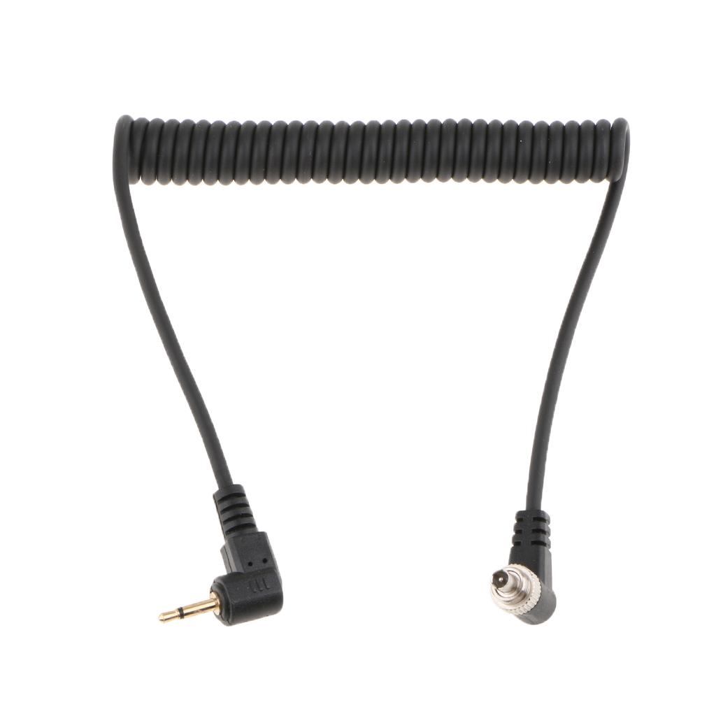 Phép Màu Sáng 2.5 Mm Đến Nam Flash Đồng Bộ PC Cáp Dây Có Vít Khóa Cho Canon Máy Ảnh SLR-Đen