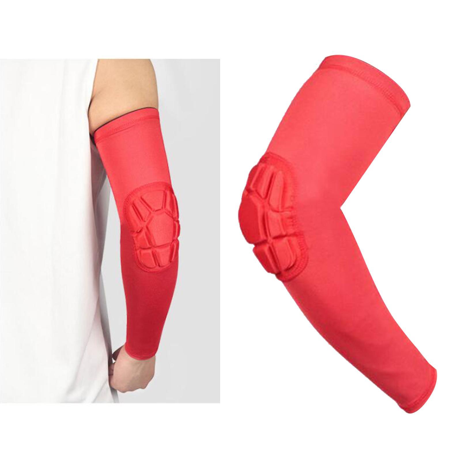 2X Elbow Support Compression Honeycomb Pad Joint Arm Sleeve Sport