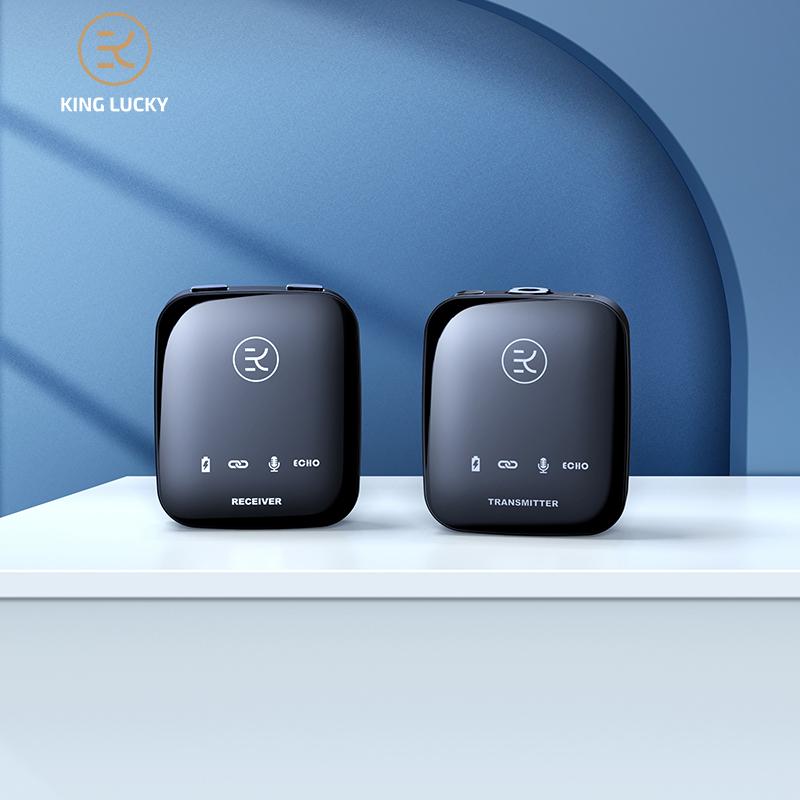 Kinglucky m18 một cho hai micrô cài áo không dây cho máy ảnh dslr máy quay phim điện thoại thông minh và máy tính bảng cho youtube Màu sắc: Xanh lục