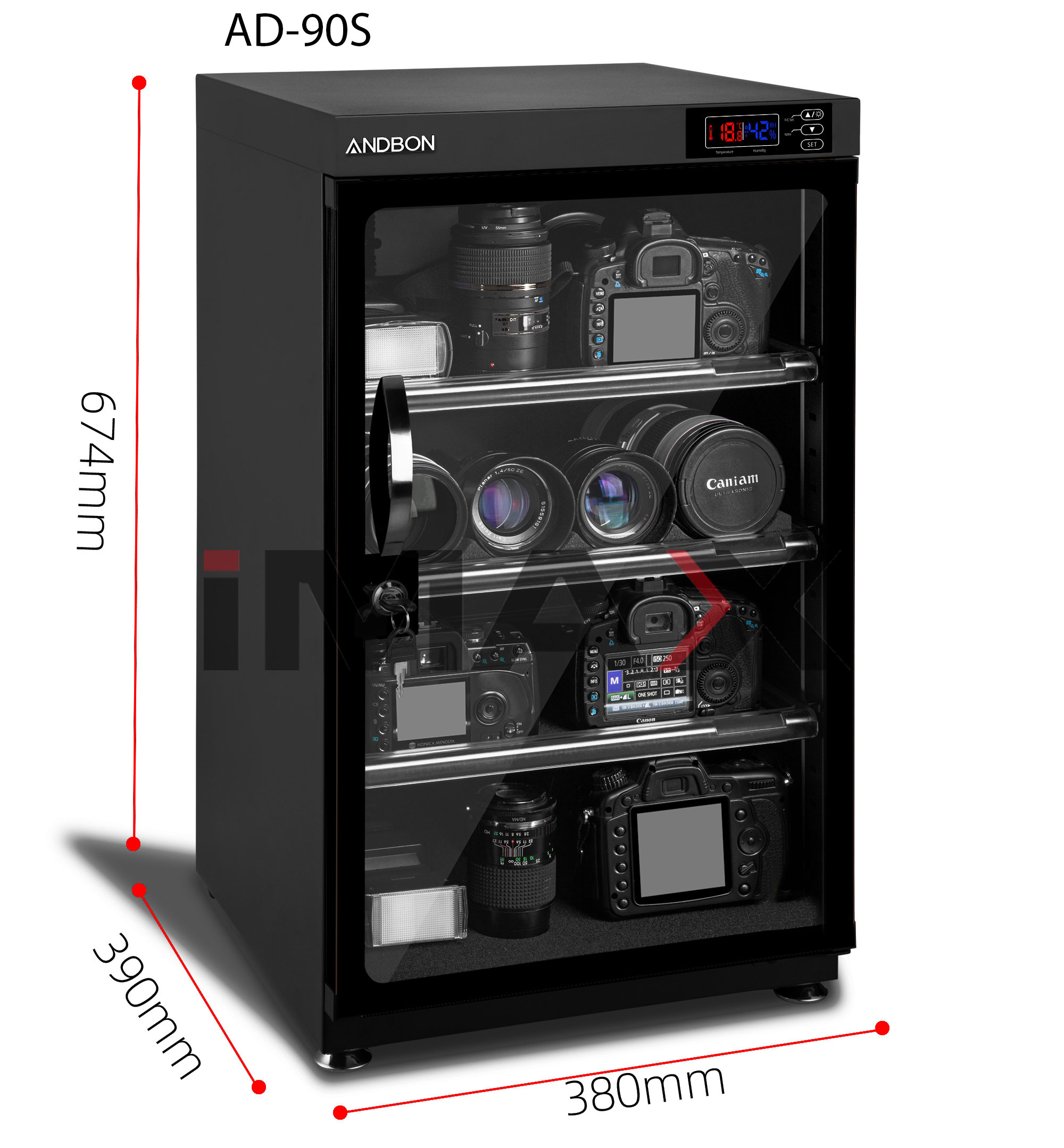 Tủ chống ẩm 90 lít Andbon AD-90S - Hàng chính hãng