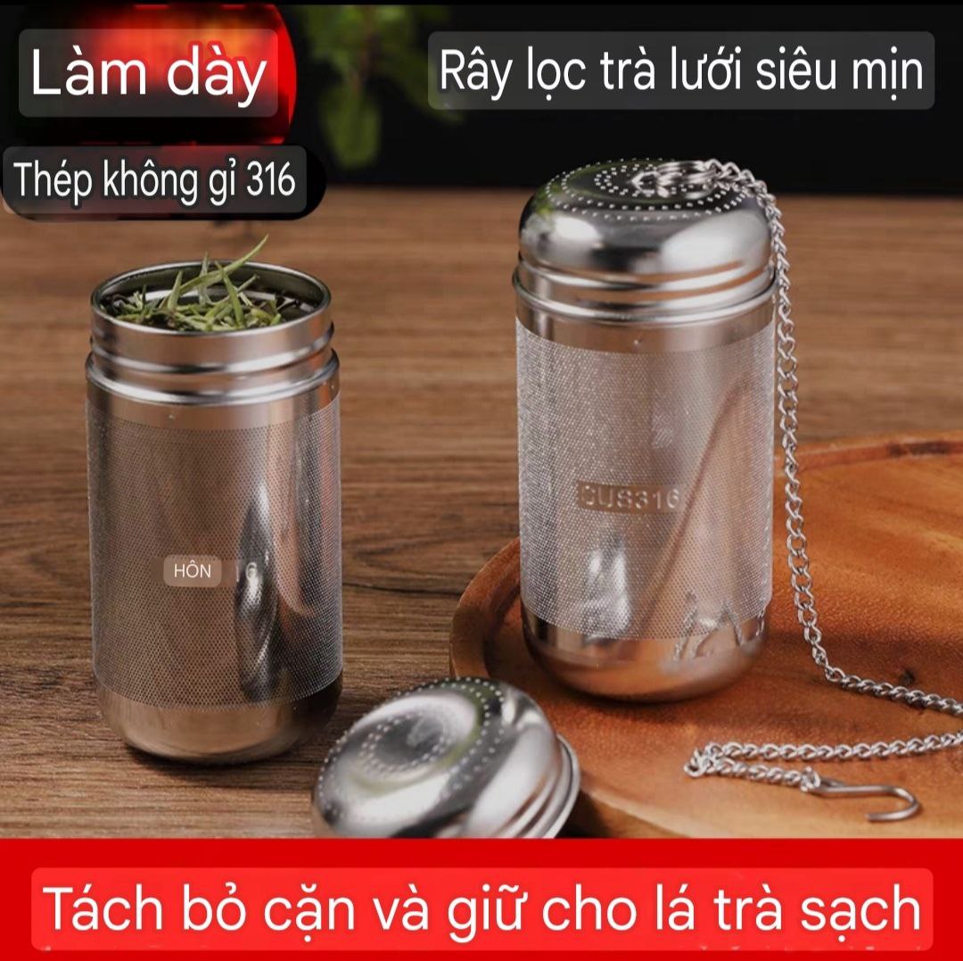 Quả Lọc Trà Inox SUS 316L Quả Lọc Trà Gia Vị Thảo Quả Lỗ Lọc Siêu Mịn Kháng Khuẩn Công Nghệ CNC Cao Cấp