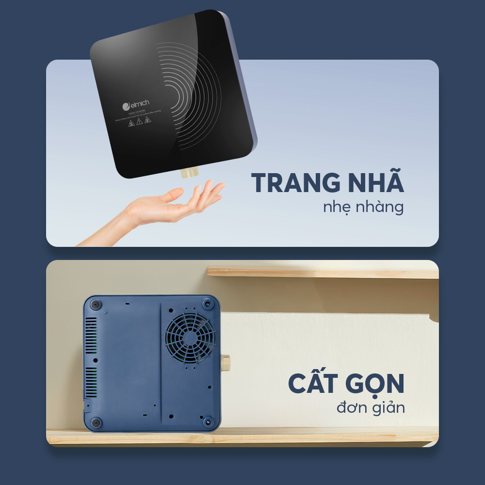 Bếp Điện Từ Đơn Elmich ICE-8903 1800W, Hàng Chính Hãng, Mặt Kính Ceramic - JoyMall