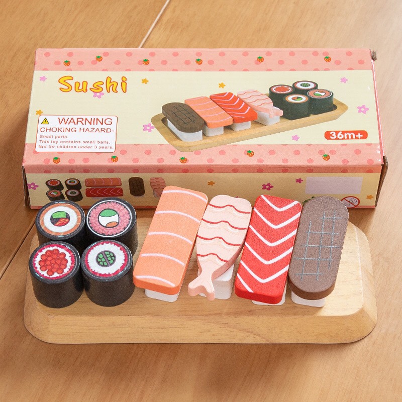 Set đồ chơi mô hình món Sushi, đồ chơi nhập vai nhà bếp cho bé