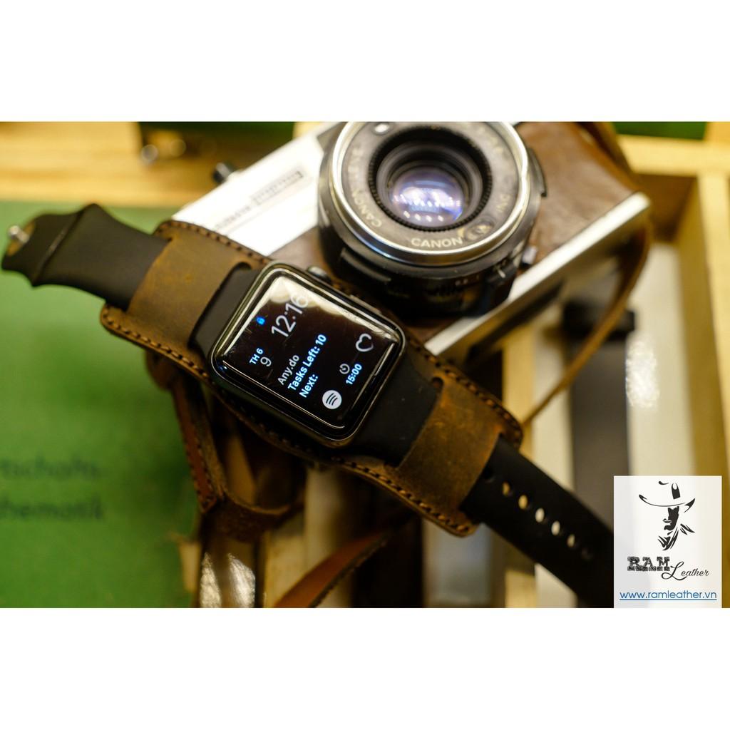 TẤM ĐỆM BUNDSTRAP RAM B2 SÁP NGỰA ĐỎ ĐỂ KẾT HỢP VỚI DÂY ZIN CỦA APPLE WATCH - RAM LEATHER