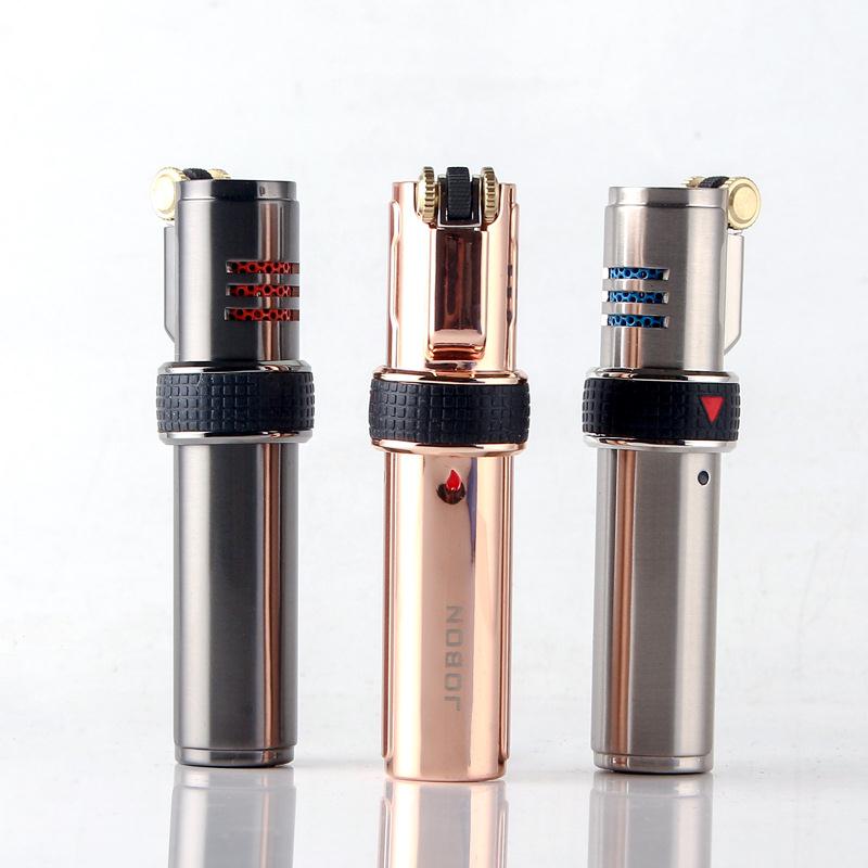 Vỏ Hột Quẹt Bật Lửa Jobon ZB-696 Khò 3 Tia Sử Dụng Gas Đá Cao Cấp Có Khóa Rảnh Tay - Nhiều Màu
