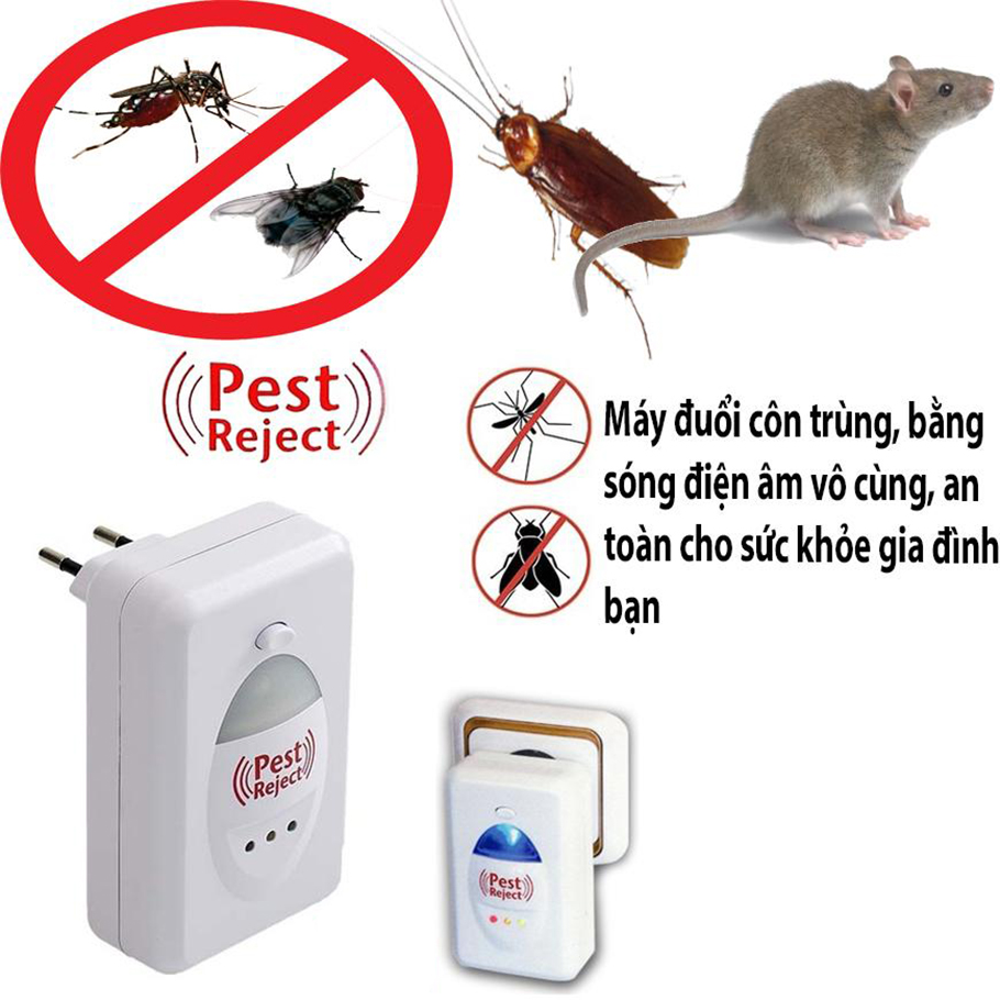 Máy Đuổi Chuột Đuổi Côn Trùng Bằng Sóng Siêu Âm Pest Reject