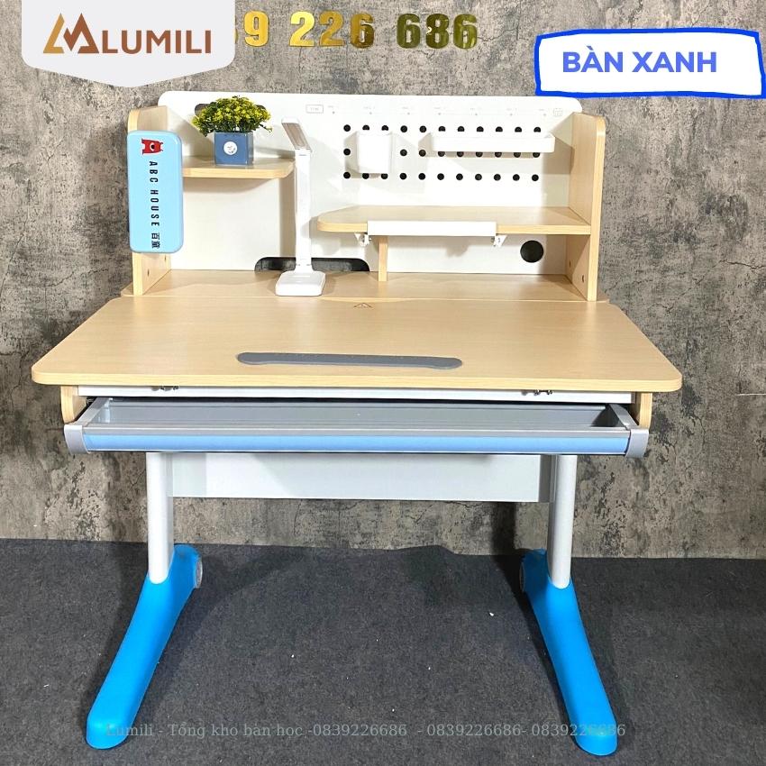 bàn học chống gù chống cận lumili ABC house mặt bàn gỗ tự nhiên cao cấp bàn ghế học sinh thông minh