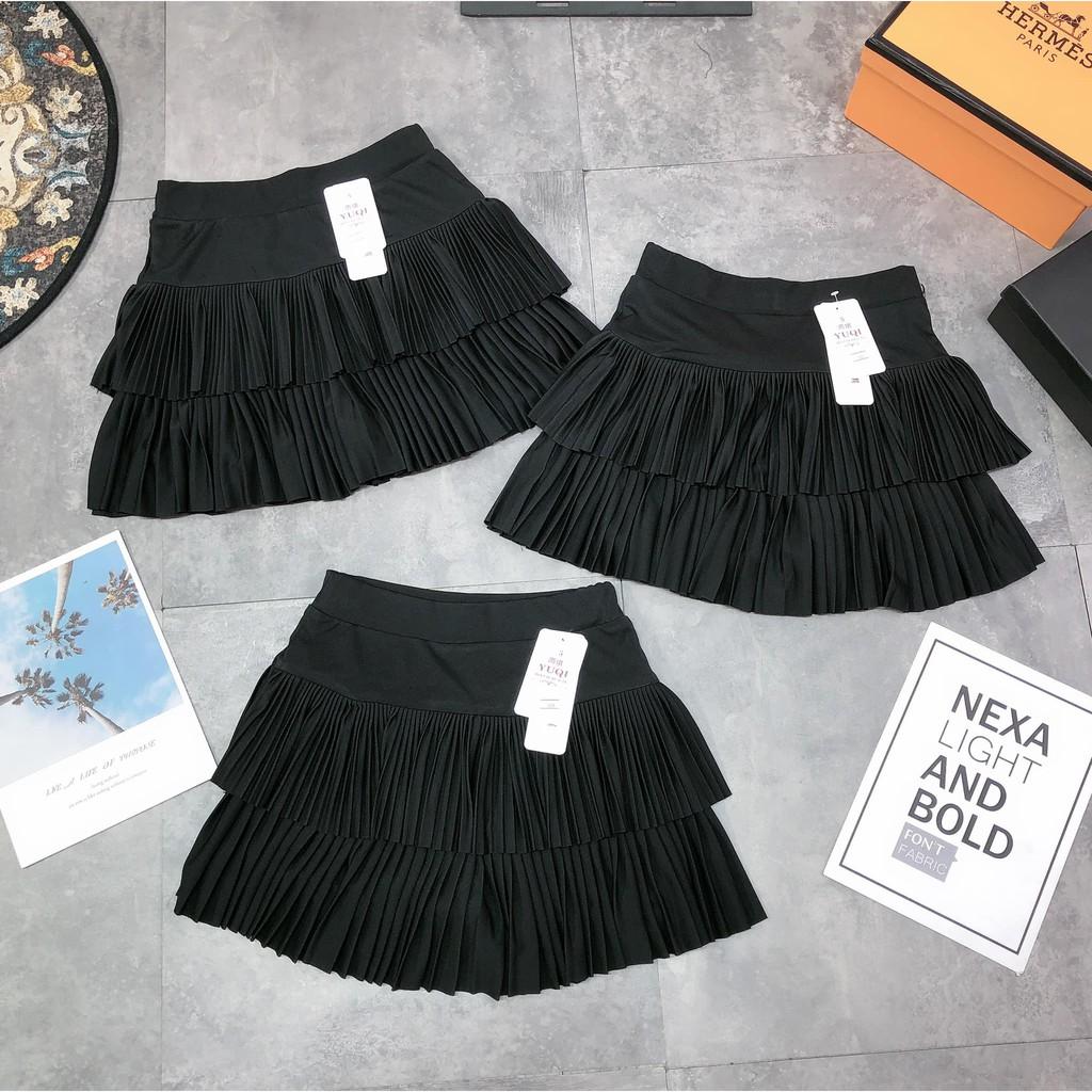 Chân váy đen ly nhỏ 2 tầng mã 995