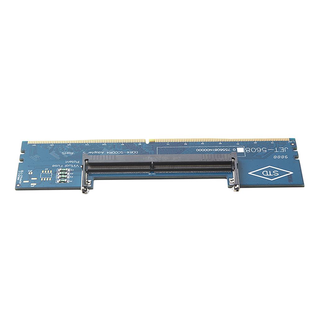 DDR4 Adapter Card, Blue DDR4 Laptop to Desktop RAM Memory Tester Over-Current Protection Connector