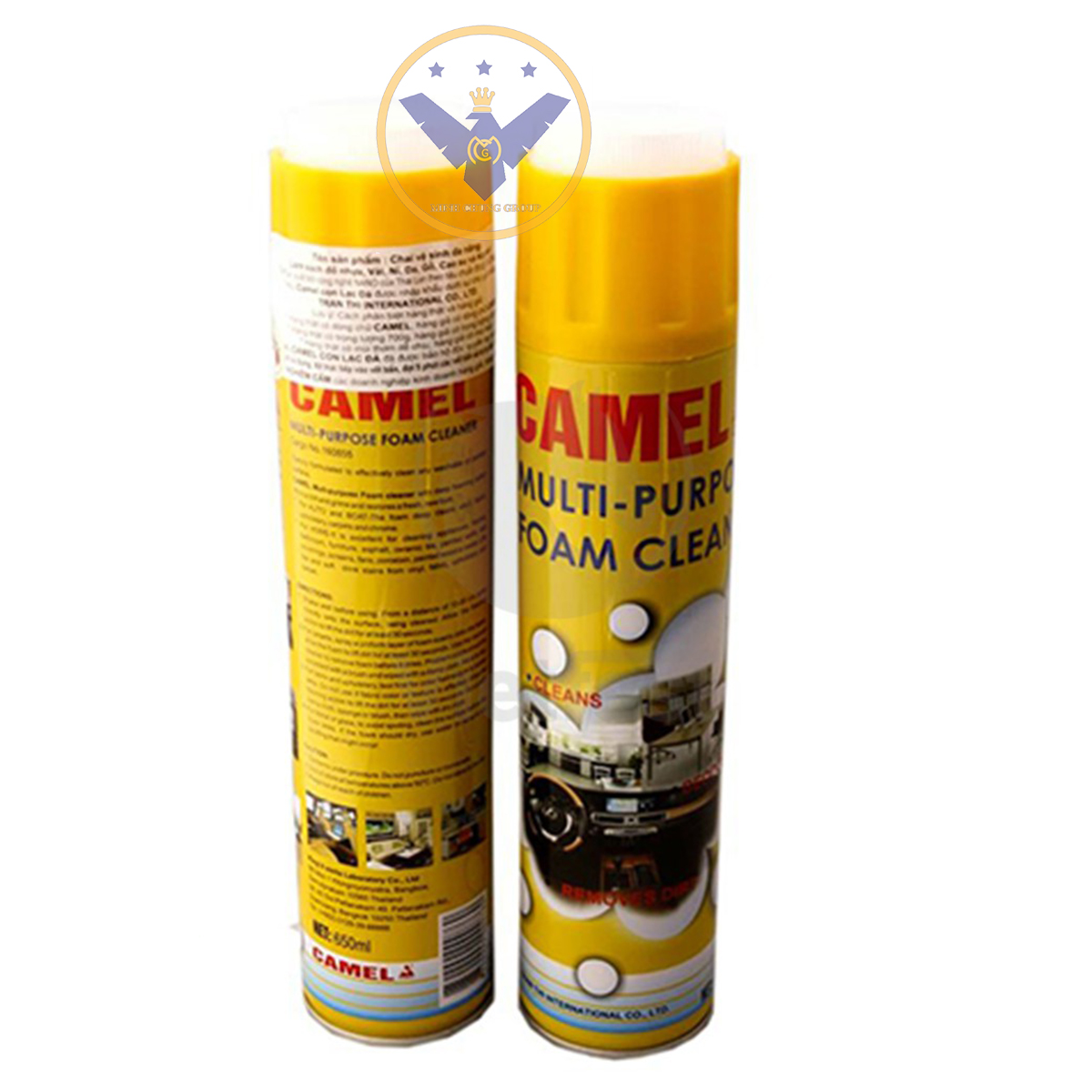 Chai xịt bọt tẩy vệ sinh nội thất xe ô tô đa năng Camel Foam Cleaner 650ml
