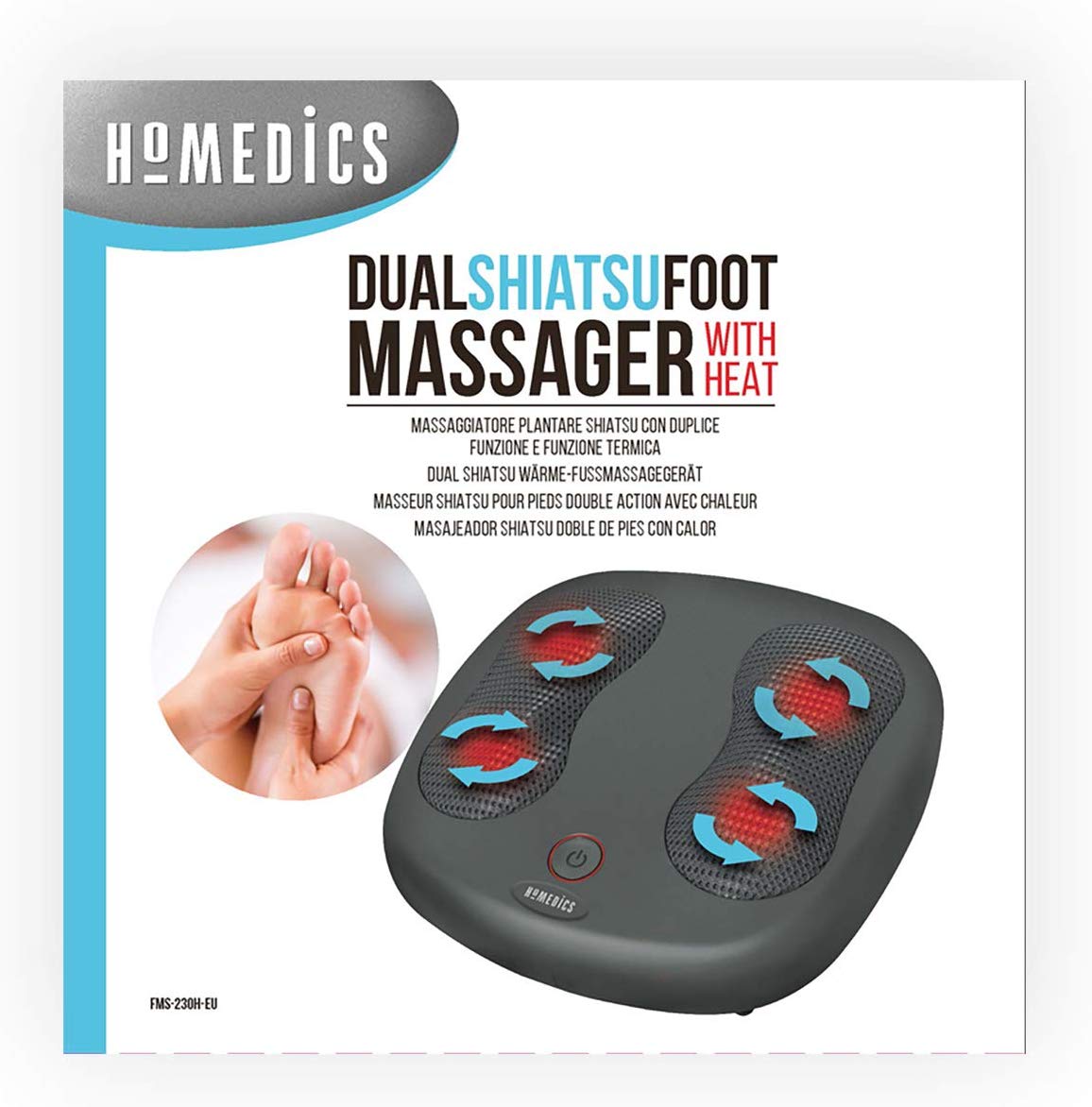 Máy massage chân USA  công nghệ Shiatsu HoMedics FMS-230H-EU ( kèm nhiệt hồng ngoại ) nhập khẩu USA