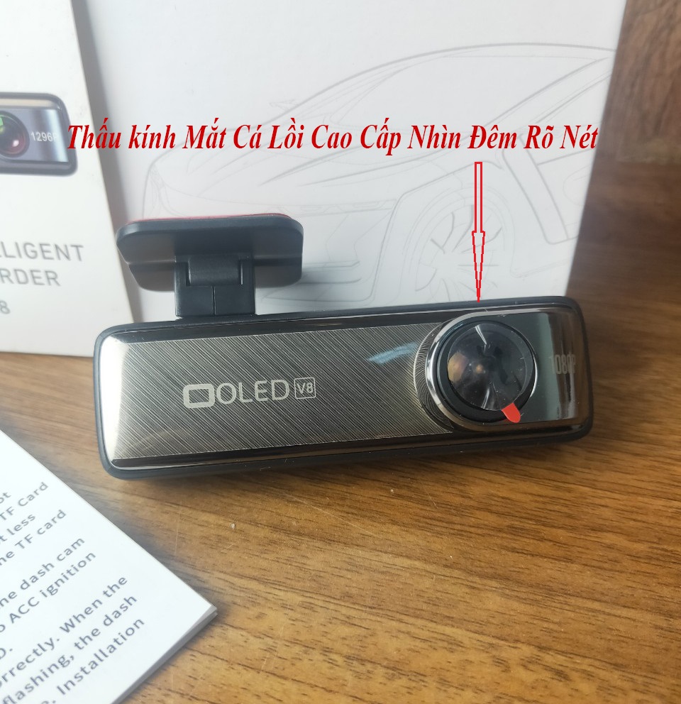 Camera hành trình OLED V8 FullHD 1080p có cảnh báo va chạm lấn làn - Xem Video Trên Điện Thoại Và Màn Hình ANDROID