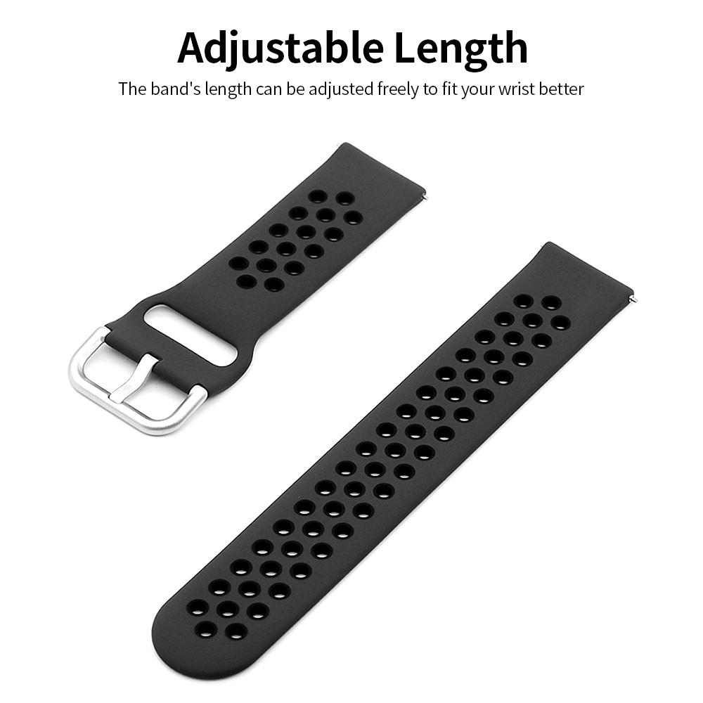 Replaceable Silicone Watch Strap Buckle Breathable Watch Band Strap Compatible with 22mm Universal Smart Watch Grey&Blue