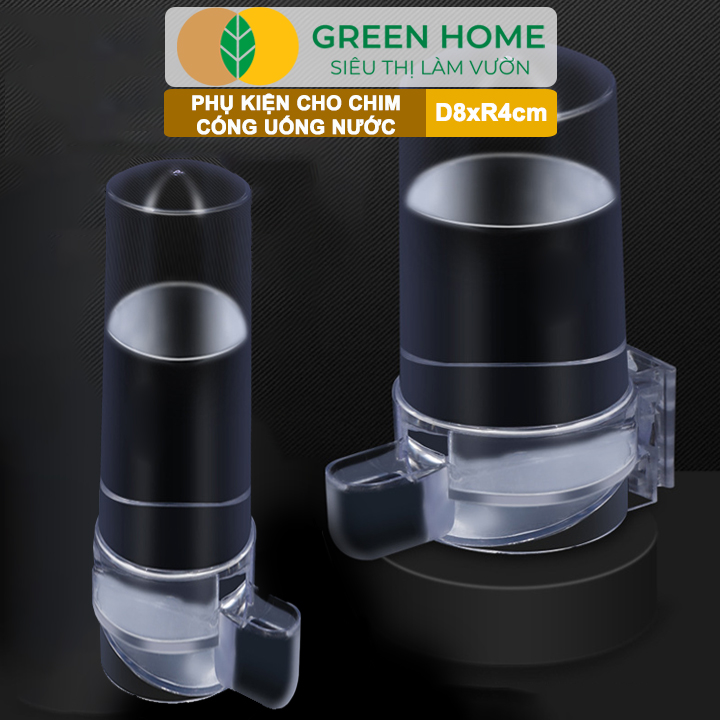 Cóng Uống Nước Cho Chim GreenHome, Nhựa Mica, Cho Chim Hút Mật, Khuyên, Chòe Đất,..Siêu Bền, Nhỏ Gọn