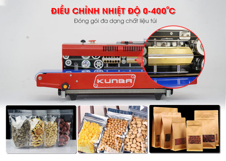 Máy hàn miệng túi Kunba SMT-150W (vỏ sơn) NEWSUN - Hàn nằm, in date chìm - Hàng chính hãng
