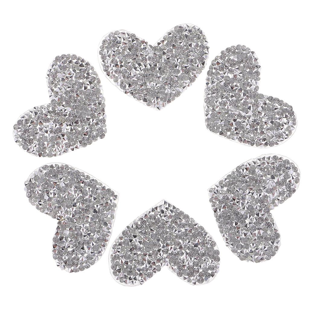 6x Rhinestone Sticker Sheet Applique for Handicrafts