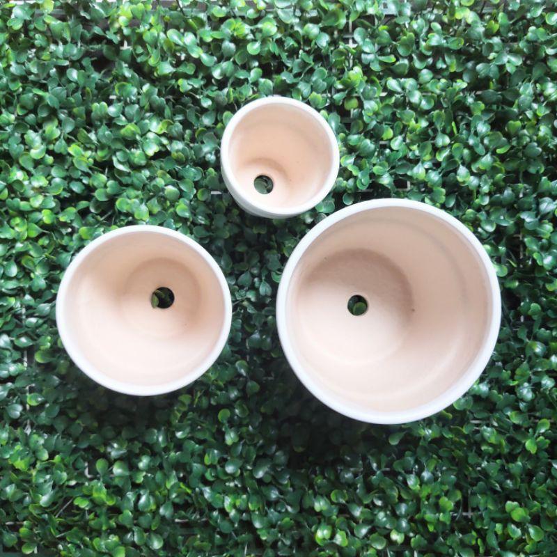 Chậu trồng cây hình xô đai, chậu sứ Bát Tràng đẹp, chậu cây phong thủy, chậu cây để bàn