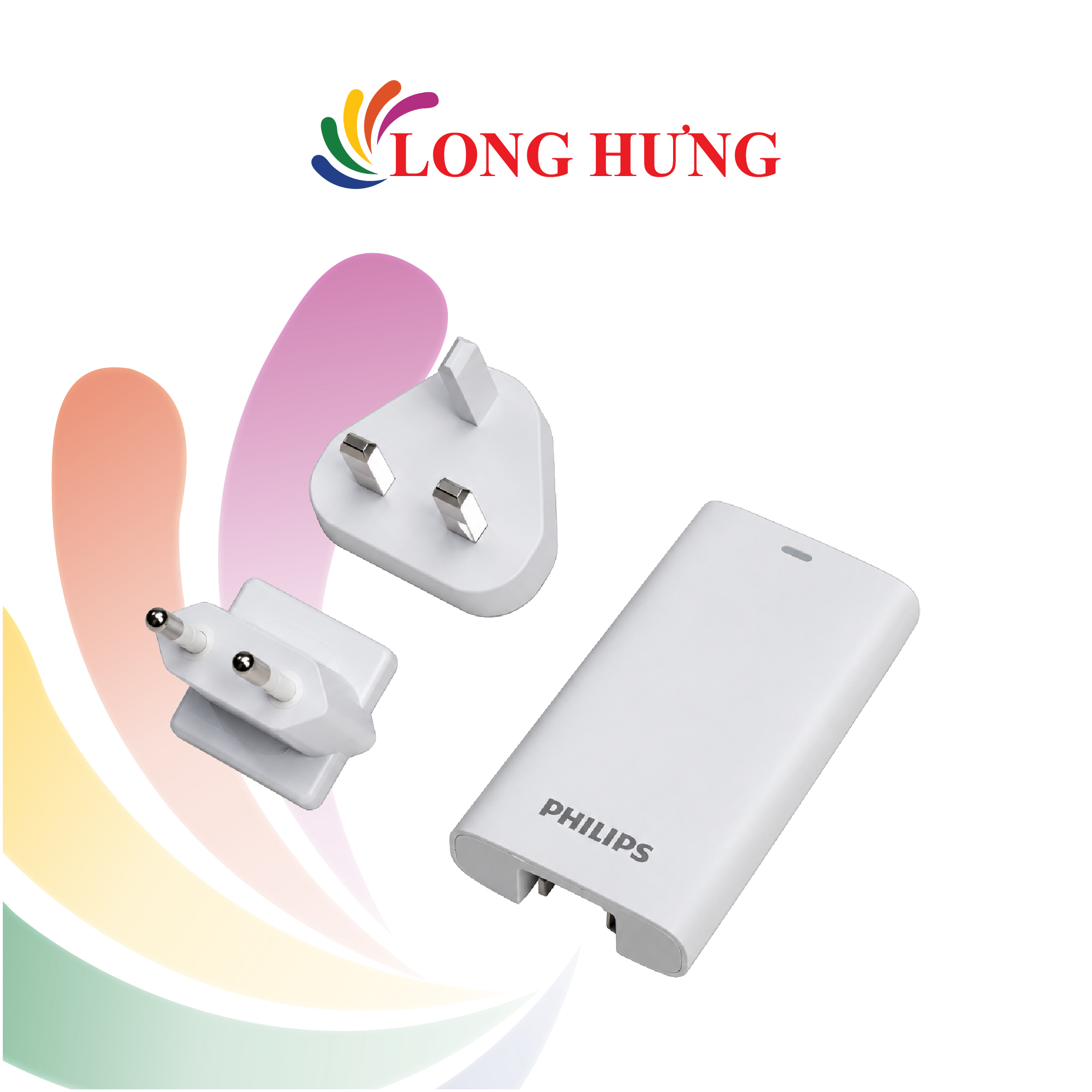 Cốc sạc Philips GaN Ultra-Slim 1USB 1Type-C Travel Charger 67W DLP43N - Hàng chính hãng