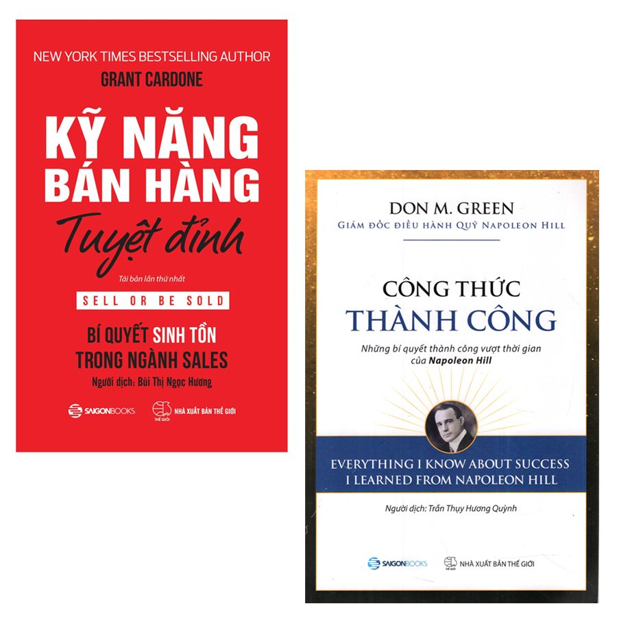 Combo Sách Giúp Bạn Kiến Tạo Tương Lai Thịnh Vượng ( Công Thức Thành Công, Kỹ Năng Bán Hàng Tuyệt Đỉnh )