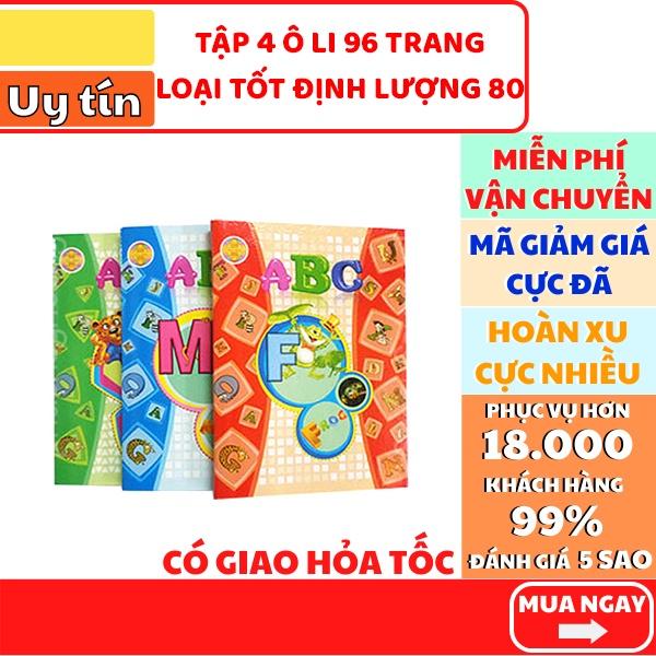 Lốc 5 - 10 cuốn tập ABC 96 trang 4 ô li