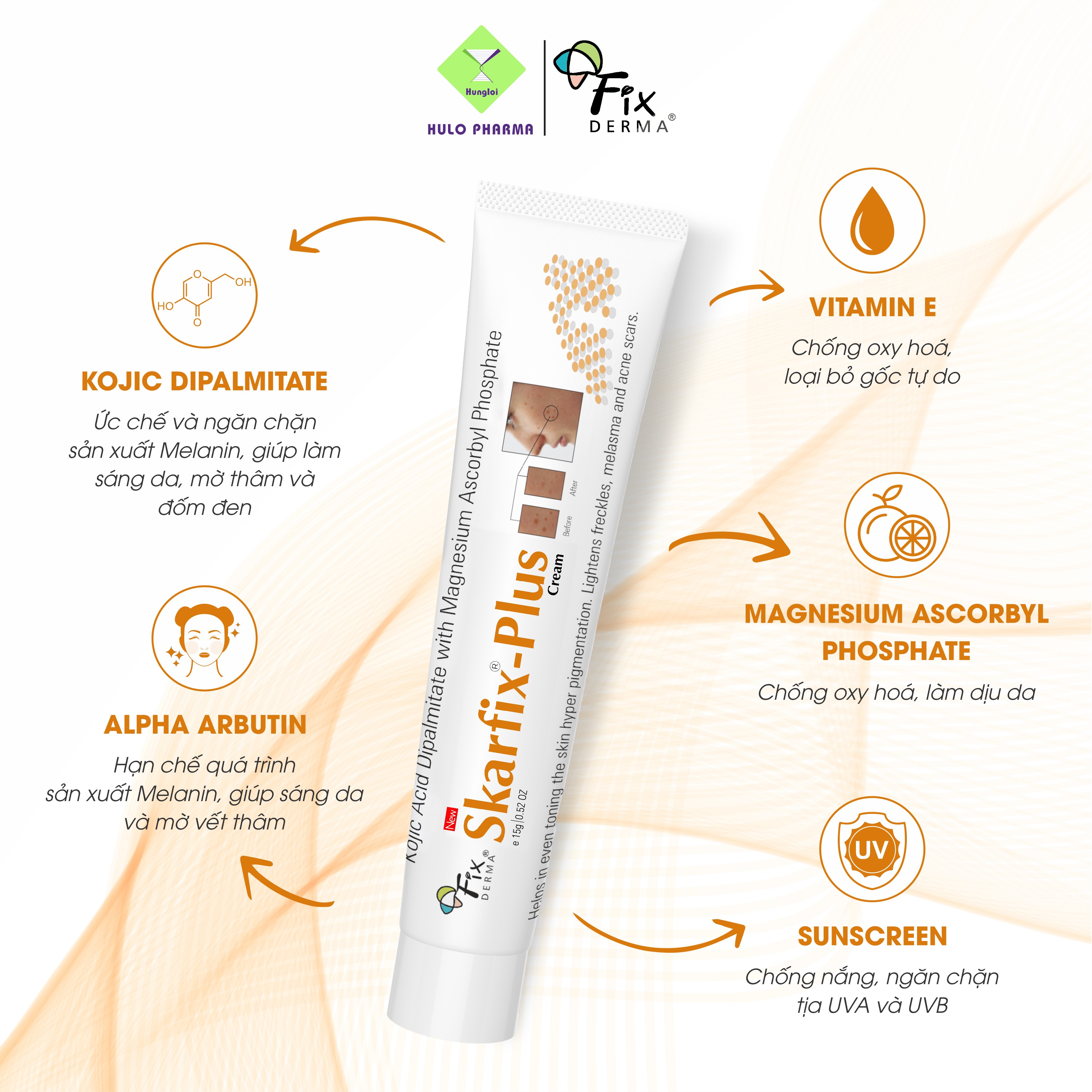 Kem sáng da Fixderma Skarfix Plus Cream (15g)